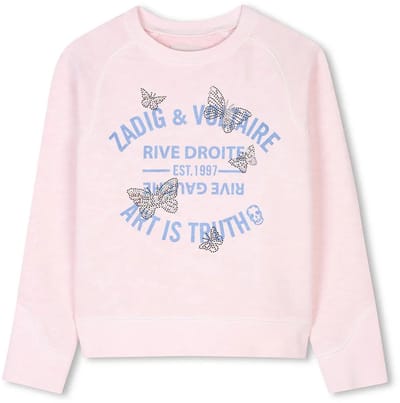 Zadig & Voltaire X60323 Sweatshirt Roze 8 Years Meisje