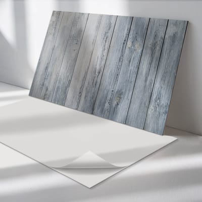 Wallfluent Vinyl Wandpaneel - Houten bord in lay-out Wandpaneel PVC - 100 cm x 50 cm - Grijs Vinyl Wandpaneel - Set van 1 - Rechthoekig Wandbekleding Vinyl - Texturen Wandpaneel - Zelfklevend Wandpaneel - Wandpaneel Keuken en Badkamer
