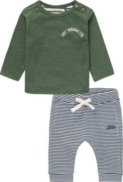 Noppies - Kledingset - 2 delig - Broek Harpur Dark Slate - Shirt Juno Thyme - Maat 68