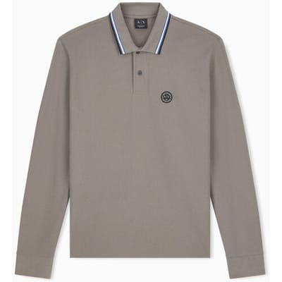 Armani Exchange Xm003427_af13026 Lange Mouw Poloshirt Bruin S Man