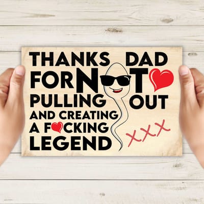 Spreukbord - Thanks For Not Pulling Out - Hout - Vintage - Grappig - Humor - Bord - Tekstbord - Wandbord - Wanddecoratie - Muurdecoratie - Woonkamer - Om Aan De Muur Te Hangen