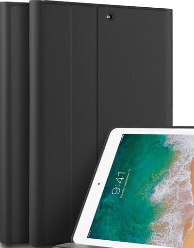 Hoes geschikt voor iPad Air 10.5 (2019) / Pro 10.5 (2017) - Book Case Luxe Kunstlederen - Mat Zwart