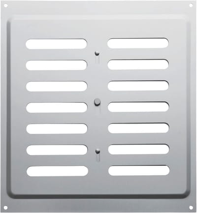 Afsluitbaar ventilatierooster RVS met schuifsluiting voor luchtregeling