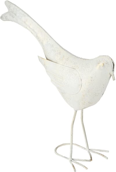 Decoratieve Vogel Metalen Decoratieve Figuur Vintage Wit Goud 35x32.5c