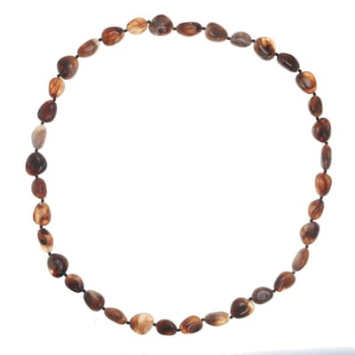 Behave - Lange kralen ketting - Bruin - 80 cm