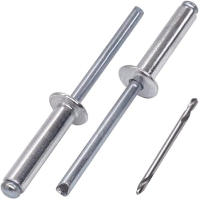 Grote Set Popnagels (200 stuks) - Verzinkt Staal, Koepelkop, Sterk voor Montage & Constructie