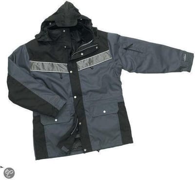 Texowear parka Kiel maat XL grijs/zwart