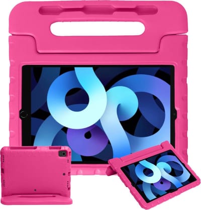 Hoesje - Geschikt voor Apple iPad Air 4 (2020) - 10.9 inch - 4e Generatie - Kinderhoes Shockproof Bumper - Kidsproof Case - Tablethoes - Kinder Hoes Cover - Roze