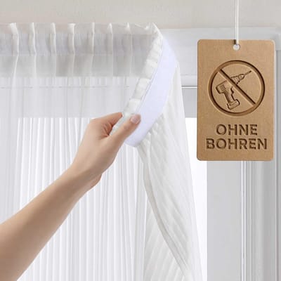 Gordijnen - Kamerhoge gordijnen - Verduisterend - Balkon gordijnen - Isolerende gordijnen - Privacy gordijnen - Waterdichte Buiten Gordijnen - Gordijnen zonder boren - erduisterende isolerende gordijnen 170x100cm - Wit