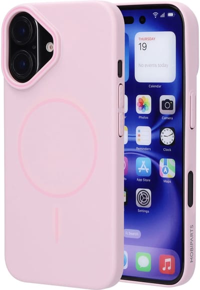 Mobiparts Slim Line Case geschikt voor Apple iPhone 16 - MagSafe Blush - Roze