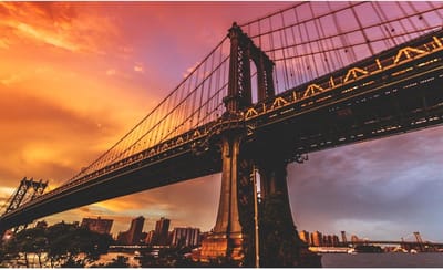 Puzzel Volwassenen - Legpuzzel Hout - Ontspanning Decoratie - Manhattan Brug Zonsondergang - 1500 Stukjes - Meerkleurig