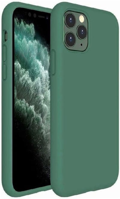 ShieldCase Silicone case geschikt voor Apple iPhone 12 / 12 Pro hoesje - optimale bescherming - perfecte pasvorm - TPU Materiaal - donkergroen
