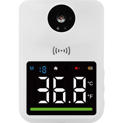 Thermomètre infrarouge mural sans contact avec diffusion vocale multilingue Celsius / Fahrenheit Mesure automatique