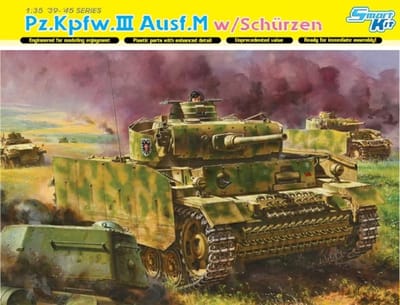 Dragon Modelbouwpakket Militaire voertuigen - 6604 Pz.Kpfw.III Ausf.M w/Schurzen Plastic - 1:35 - Modelbouw