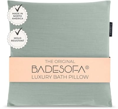 BADESOFA® Premium Badkussen M - Comfortabel, Wasbaar en Sneldrogend - Made in EU - Groen - Voor Brede, Vierkante Badkuipen