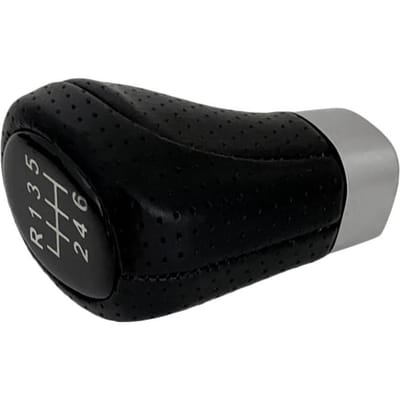 Pommeau de levier de vitesse en cuir à 6 vitesses Adaptateur de levier de tête Manuel Remplacement pour BMW E34 E36 E38 E39 E46 E53 E60 E61 E63 noir