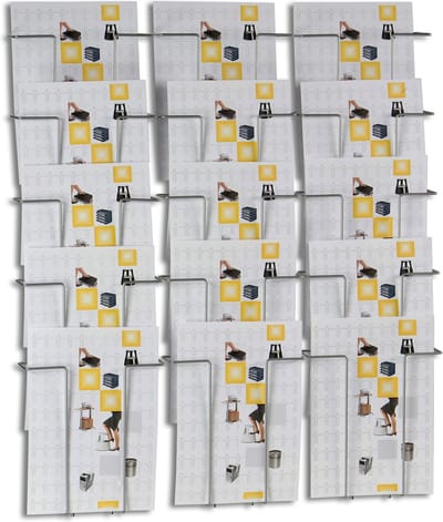 Wand brochurehouder draadmodel 15 vakken A4 Folderhouder Folderrek A4 formaat brochurehouder aan de muur