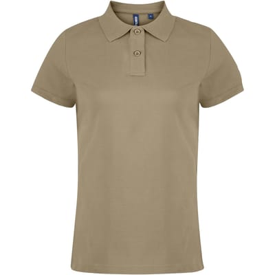 Asquith & Fox Dames/dames Poloshirt met korte mouwen en effen mouwen (Khaki)