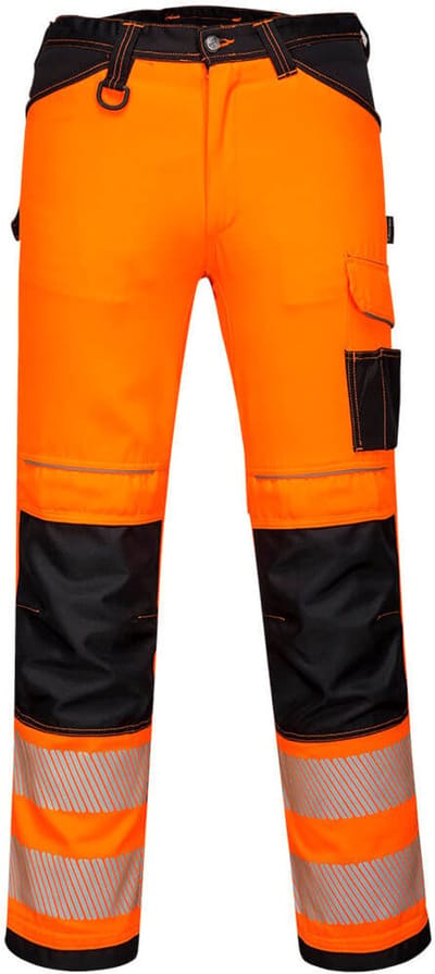 Portwest PW3 Hi-Vis Dames Stretch Werkbroek PW385 - Oranje/Zwart - 26