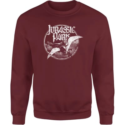 Jurassic Park Flying Threat Sweatshirt - Bordeaux - S