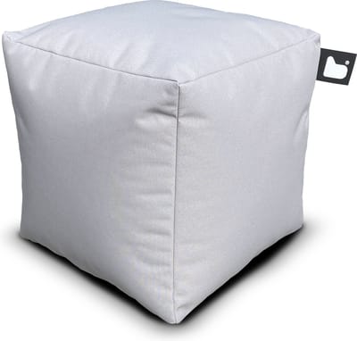 Extreme Lounging - b-box - vierkante poef - binnen & buiten - UV- en waterbestendig - 40x40cm - Silver grey