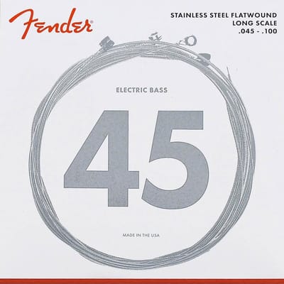 Fender F-9050L Bassnaren Set Stainless Steel Flatwound Light Long Scale (045-100)