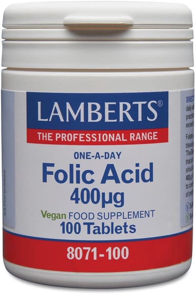 Lamberts Foliumzuur 400mcg - 100 Tabletten