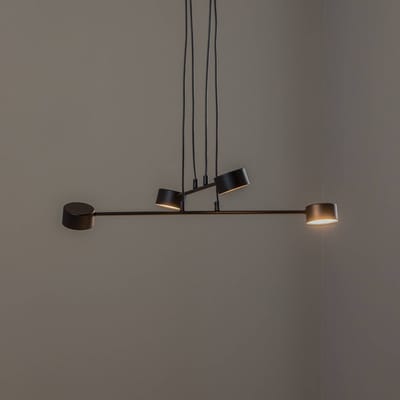 EMIBIG LIGHTING Hanglamp Modus 4, staal, 4-lamps, GX 53, zwart