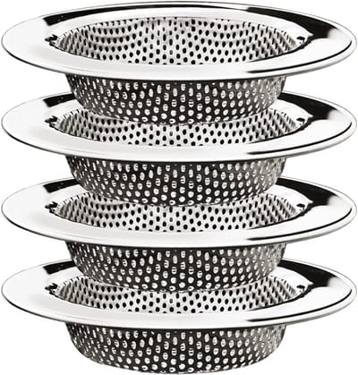Gootsteenzeef voor afvoer, 4-pack - Buitendiameter 11,2 cm