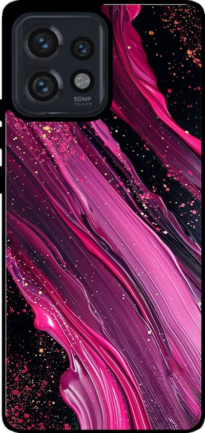 Smartphonica Telefoonhoesje Geschikt voor Motorola Edge 40 Pro / Plus 2023 met marmer opdruk - TPU backcover case marble design - Paars Roze geschikt voor Motorola Edge 40 Pro;Motorola Edge Plus 2023