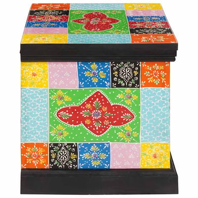 vidaXL - Opbergbox - Multikleur - 60 - x - 40 - x - 40 - cm - Massief - mangohout
