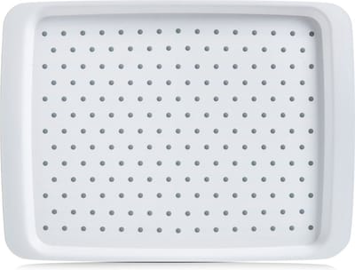 Zeller Dienblad - antislip - wit - kunststof - 35 x 26 cm