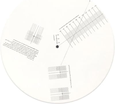 Kalibratieplaat Vinyl - Pickup Instellen - LP Geluid Verbeteren - Dubbelzijdige Functie - 292 cm Diameter - Wit