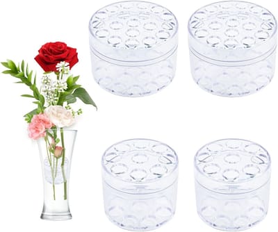 Set van 4 Hanataba Bloemhouders, Spiral Ikebana Bar Houder voor DIY Boeketten en Bloemarrangementen, Transparante Bloemhouder voor Creatieve Bloemschikkingen
