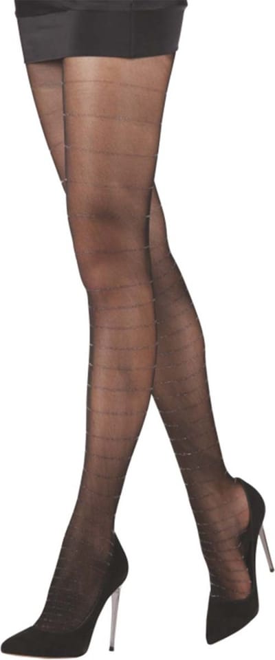 Daymod Lara Chique - Panty Met Patroon - Luxe Fantasie panty 30 Denier (D1121185) - ZWART - Maat M