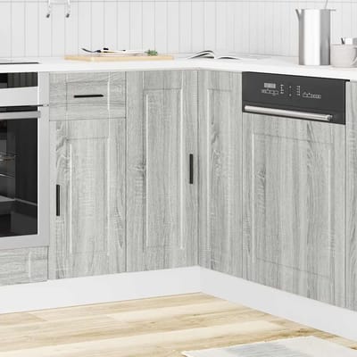 vidaXL - Keuken - hoekonderkast - "Porto" - bewerkt - hout - grijs - sonoma - eiken