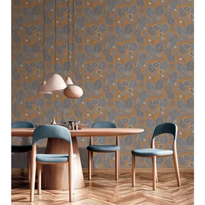 Decoprint Antibes Behang abstracte bloemen en bladeren - AN28272   5415058090258   Behang