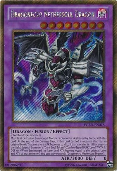Yu-Gi-Oh! Spelkaart Dragonecro Nethersoul Dragon Premium Gold Ongebruikte Editie