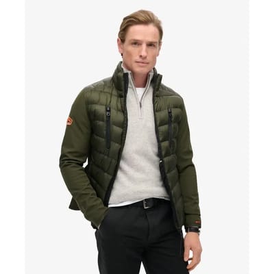 Superdry Storm Softshell Hybrid jas Khaki Grootte: L