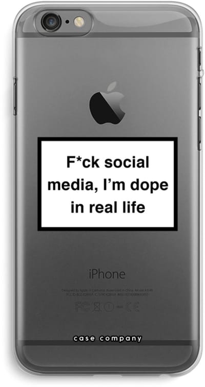 Case Company® - Hoesje geschikt voor iPhone 6 PLUS / 6S PLUS hoesje - I'm dope - Soft Cover Telefoonhoesje - Bescherming aan alle Kanten en Schermrand