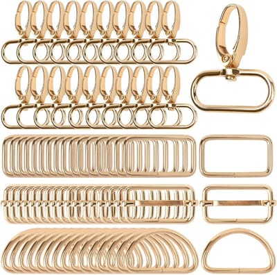 Karabijnhaak Set - D-ringen Gespen - Tassen Maken - Duurzame Zinklegering - 25-38mm Binnendiameter - Diverse Kleuren