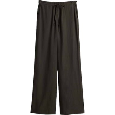wide fit stoffen broek van viscosemix model 'Marou'