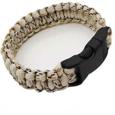1pc Bracelet en Corde Paracorde Sept Cœurs, Tressé Couleur Créative, Matériau Mosaïque Plastique, Matériau Principal Tissé, Style Simple black