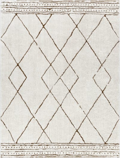SURYA – Berber etnisch tapijt HANNAH – Ivoor/terracotta