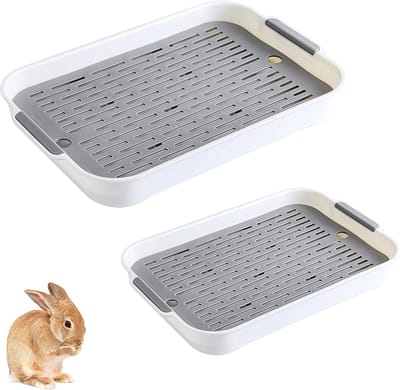 Konijnen toilet set 2 stuks - Grote en kleine maat - Hoge kwaliteit kunststof - Ideaal voor training - SnelShoppen