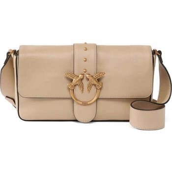 PINKO schoudertas Love One Classic Slouchy FL Beige - Grigio - Antique Gold