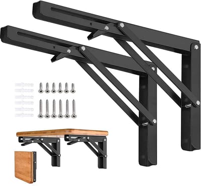 Zware Metalen Opvouwbare Plankdragers - 30 cm - 2 Stuks - Ruimtebesparend Wandmontage