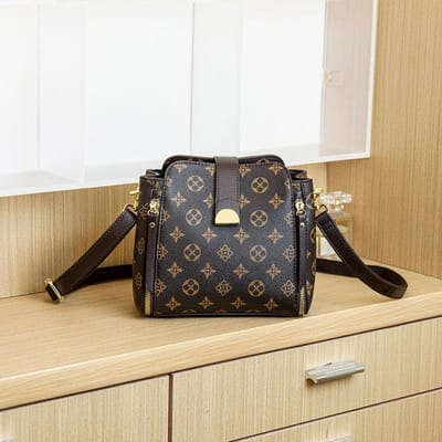 Modieuze Damestas Lente/Zomer Vintage Handtas Mode Alles-in-één Enkele Schouder Crossbody Bedrukte Emmerzak white