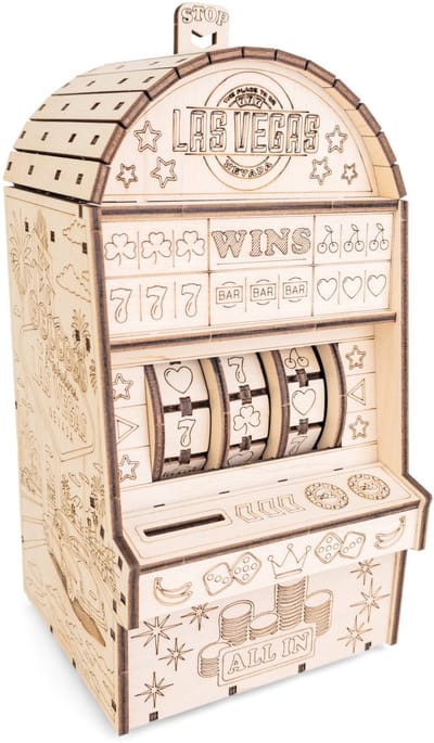 Eco Wood Art Modelbouwpakket One-Armed Bandit - 3D Puzzel - Miniatuur Bouwpakket Volwassenen - DIY - Knutselen - Hout