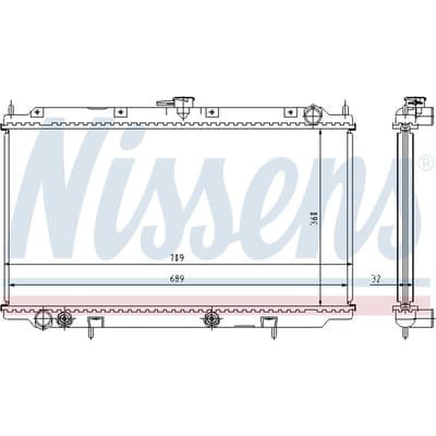 Radiator, motorkoeling NISSENS 62924A
